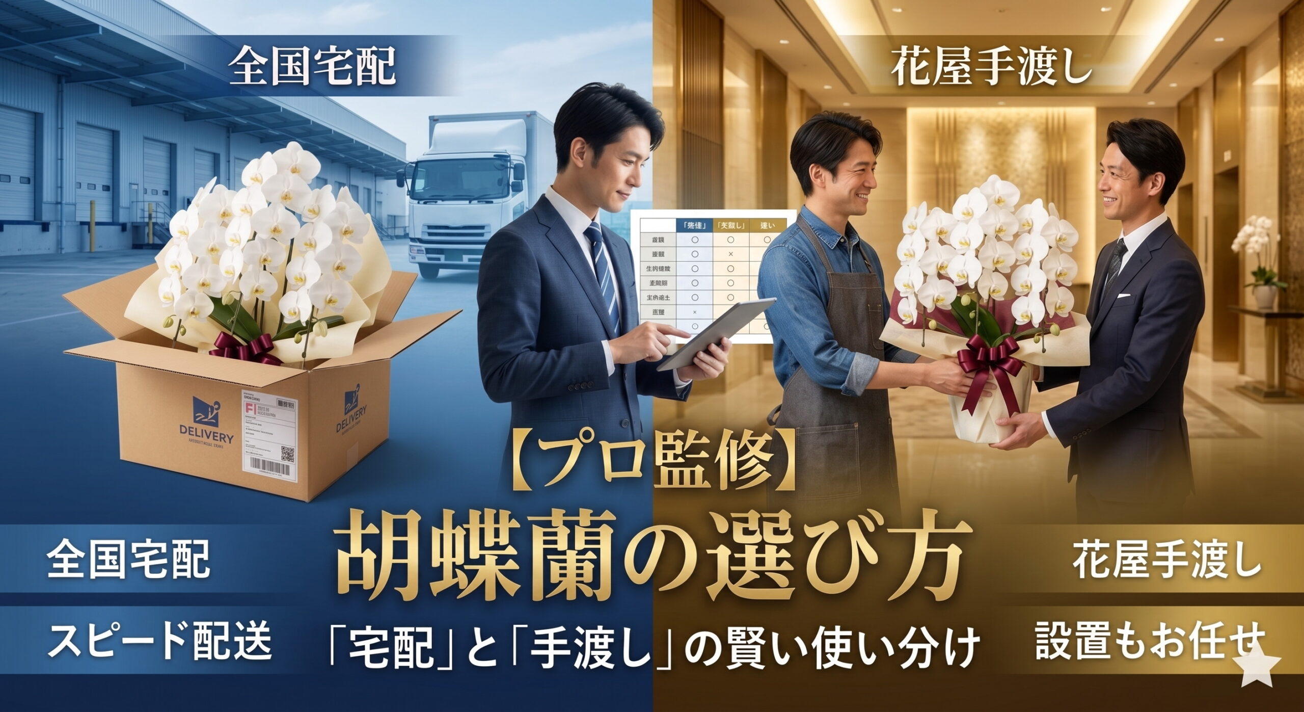全国宅配と花屋手渡しの賢い使い分け